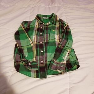 Boys plaid dress shirt small